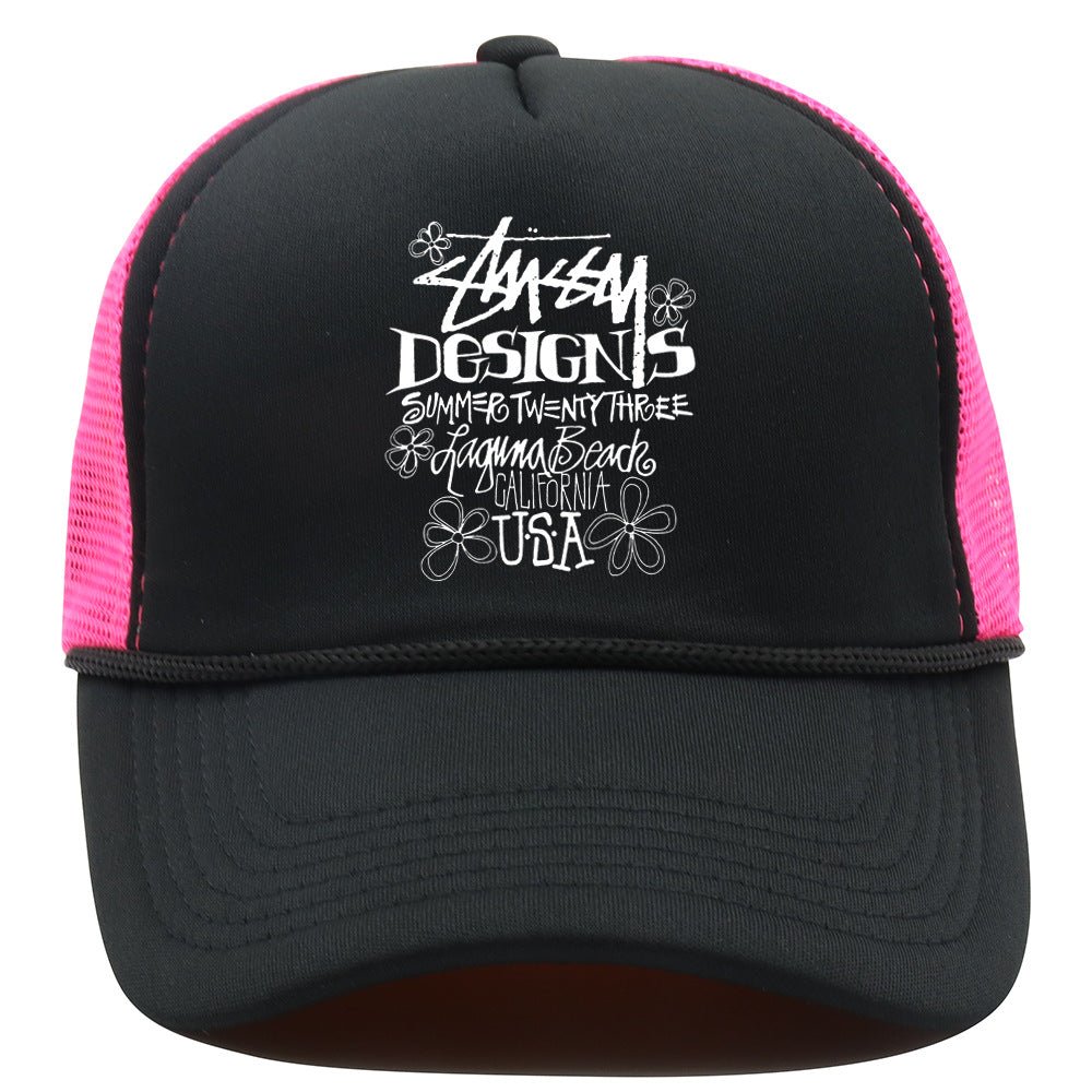 Stussy Hat Sun Cap Summer Print Baseball Cap Casual Sun Cap Outdoor