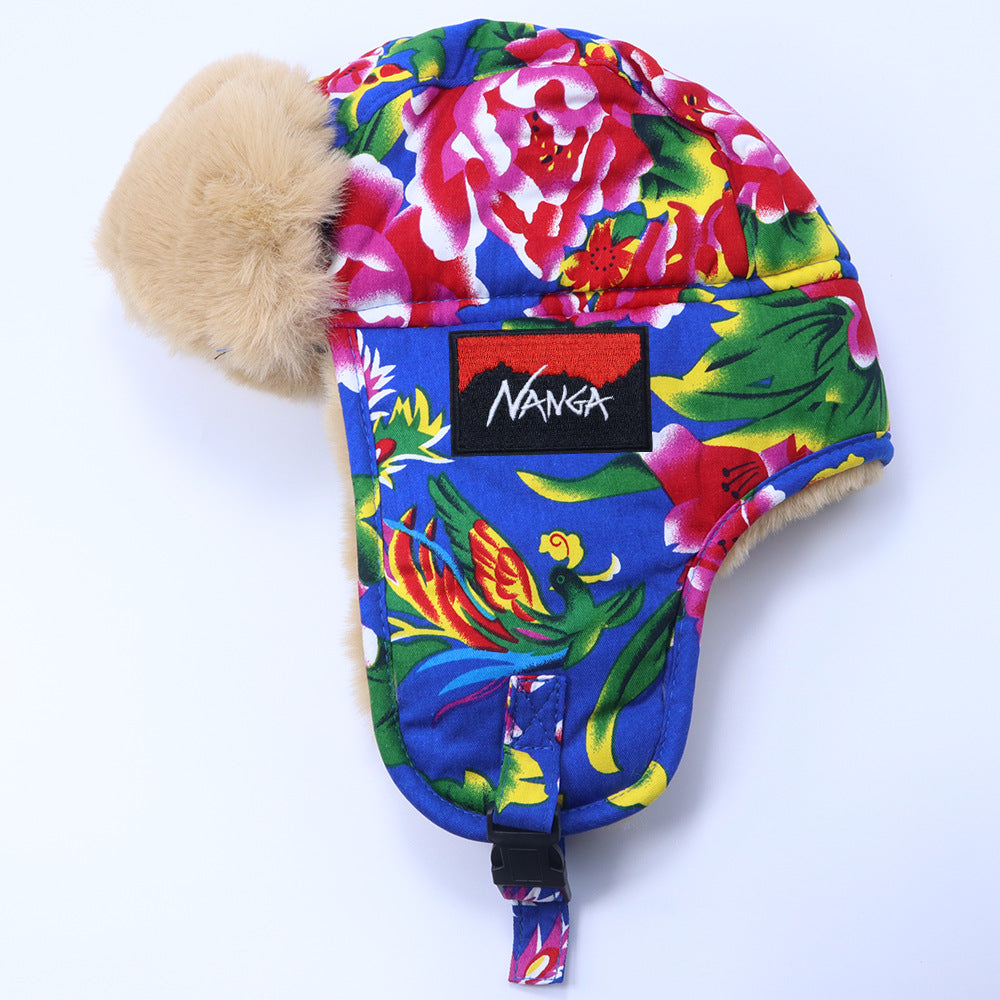 Stussy Hat Lei Feng Hat Winter Warm Fleece Thickened Ethnic Style