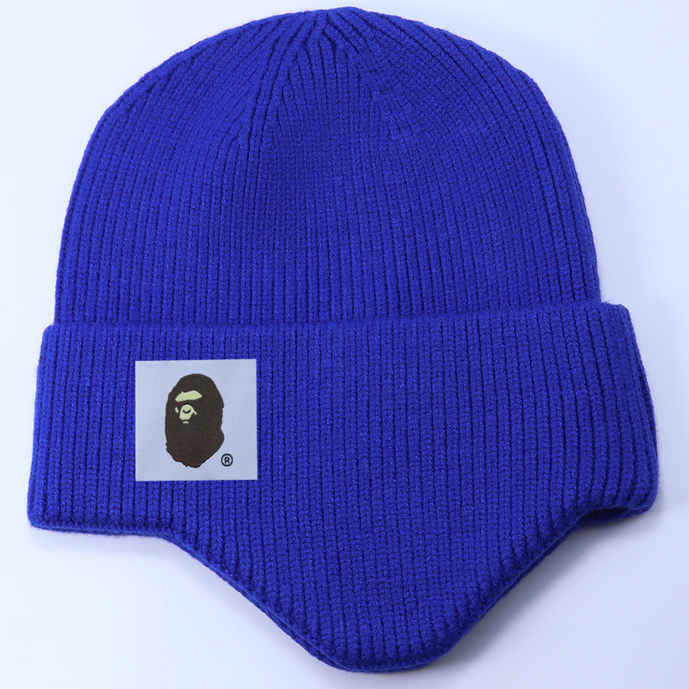 Stussy Hat Winter Knitted Hat Men's and Women's Warm Ear Protector Outdoor Wool Hat