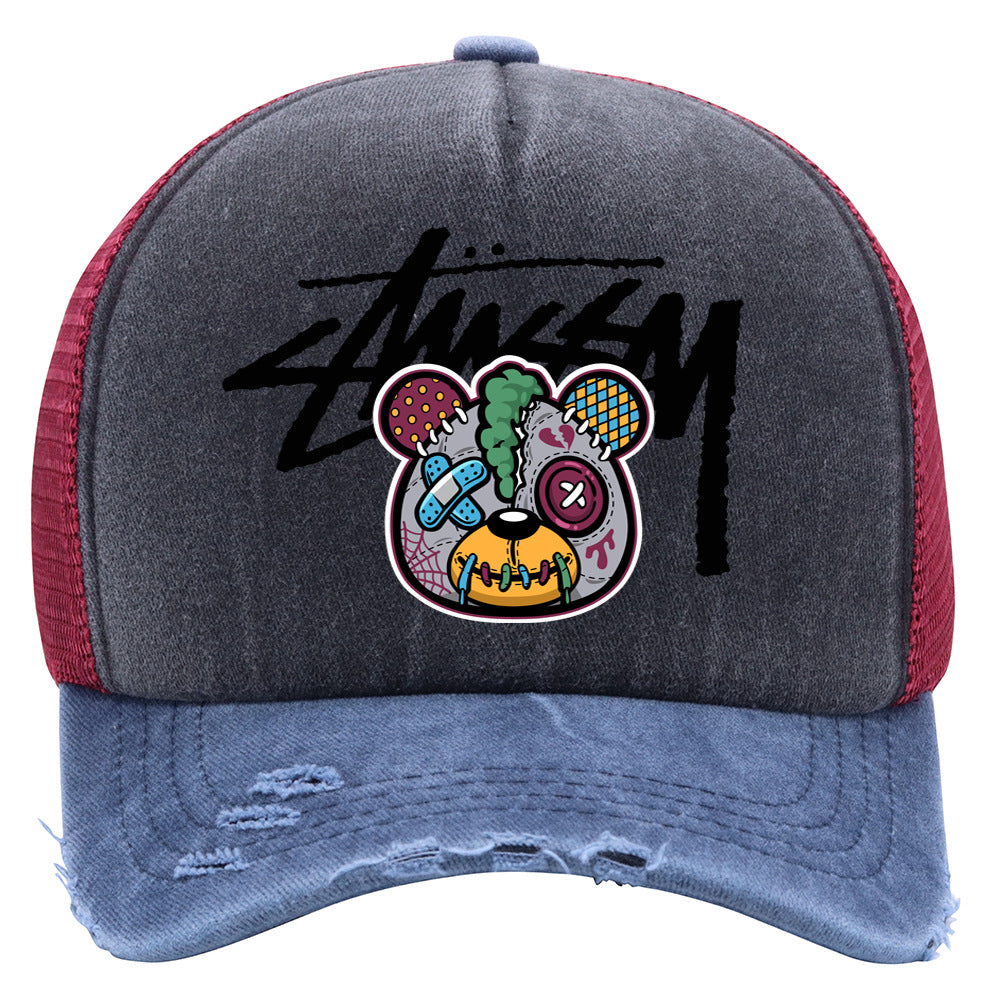 Stussy Hat Spring and Autumn Fashion Baseball Cap Breathable Retro Wash Printing