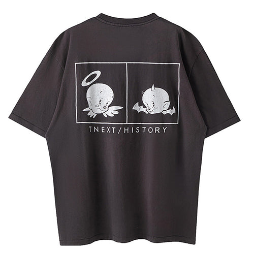 Saint Michael Cotton Green Glasses Sheep Head Printed T-Shirt